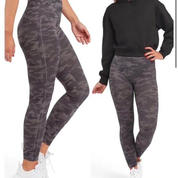 Spanx Look at Me Now Seamless Leggings in Heather Camo Women’s Size Small - Picture 1 of 7